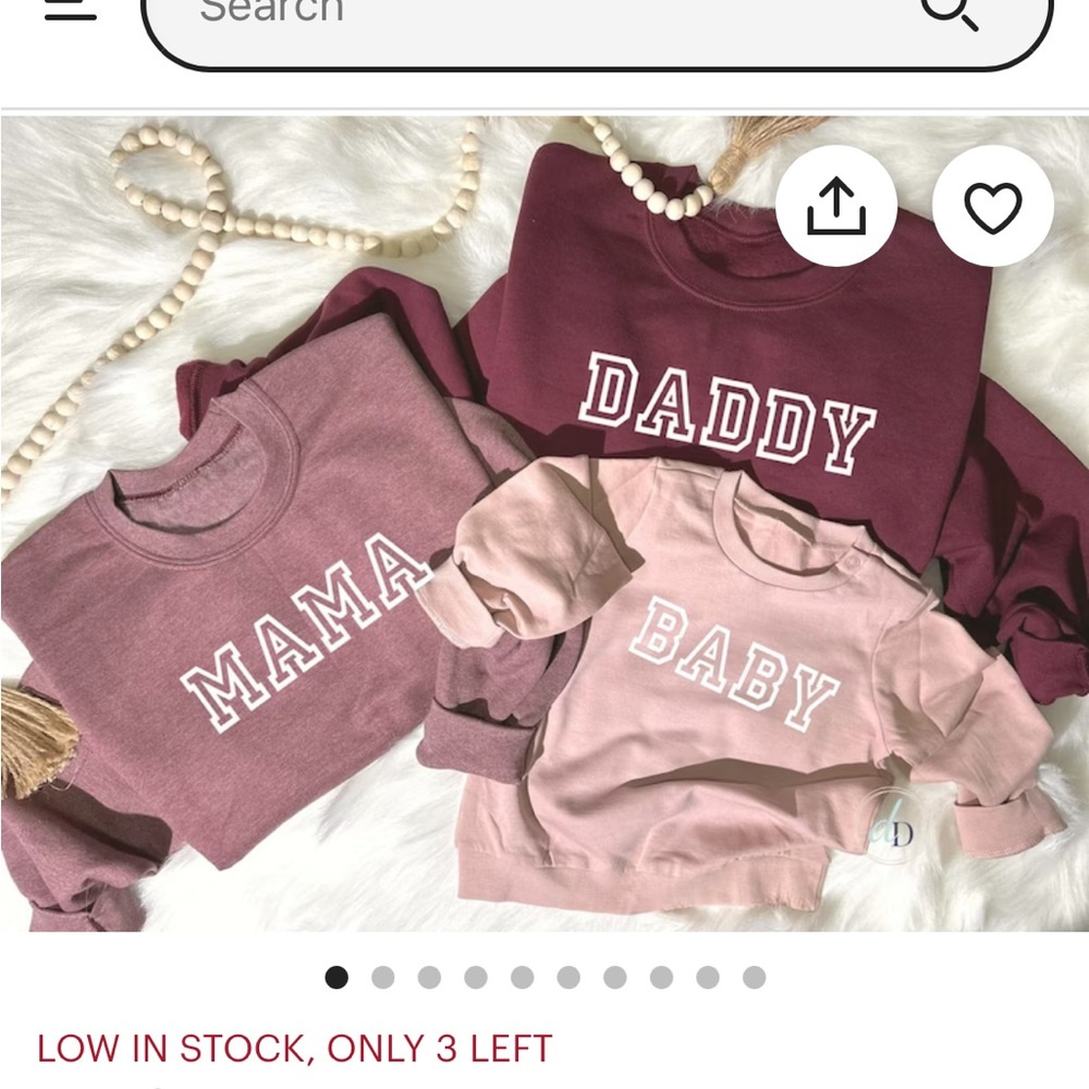 New Daddy, Mama, and Baby Sweaters